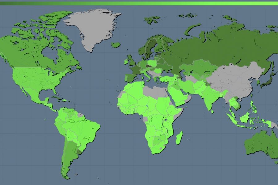 Карта распространения атеизма