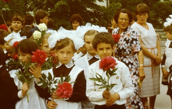 Школьники города Припять в 1985 году . Фото: pripyat.com.