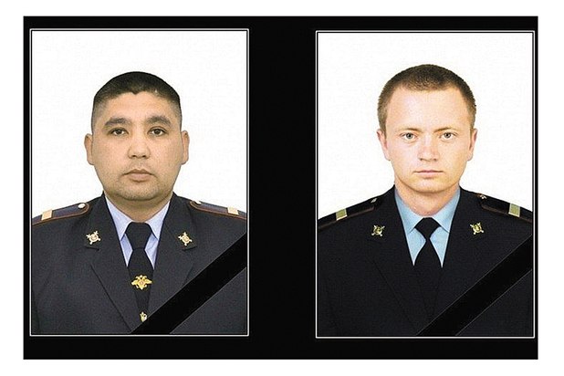 Погибшие полицейские Кайрат Рахмет и Владимир Горсков